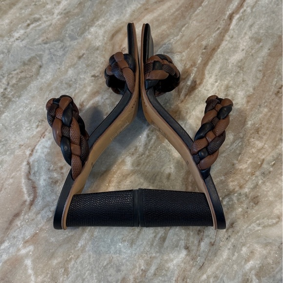 Women’s DOLCE VITA Paily brown & black braided heeled sandal- Size 9 - Picture 6 of 9